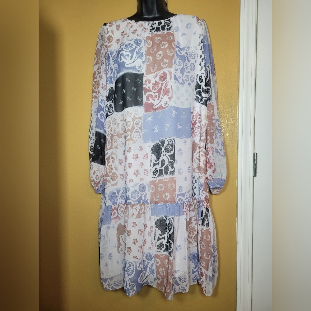 Aritzia Wilfred Miriam Dress Ruffled Trapeze Midi Dress sz S 99529